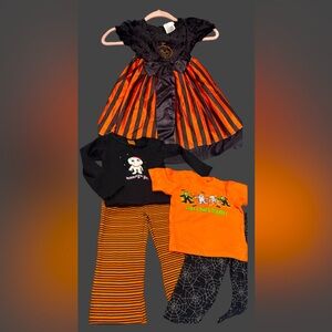 Baby girls size 18 24 months Halloween outfit sets dress spider leggings t-shirt